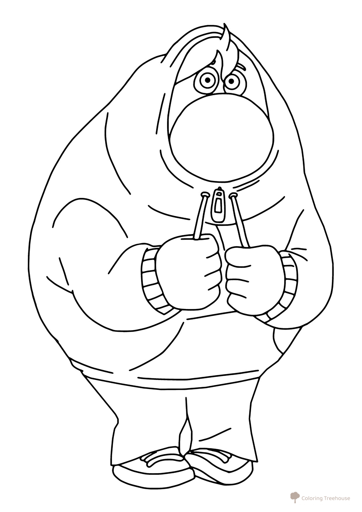 Coloring Page: "Shame Wants to Hide" free printable Inside Out 2 Coloring Pages coloring page
