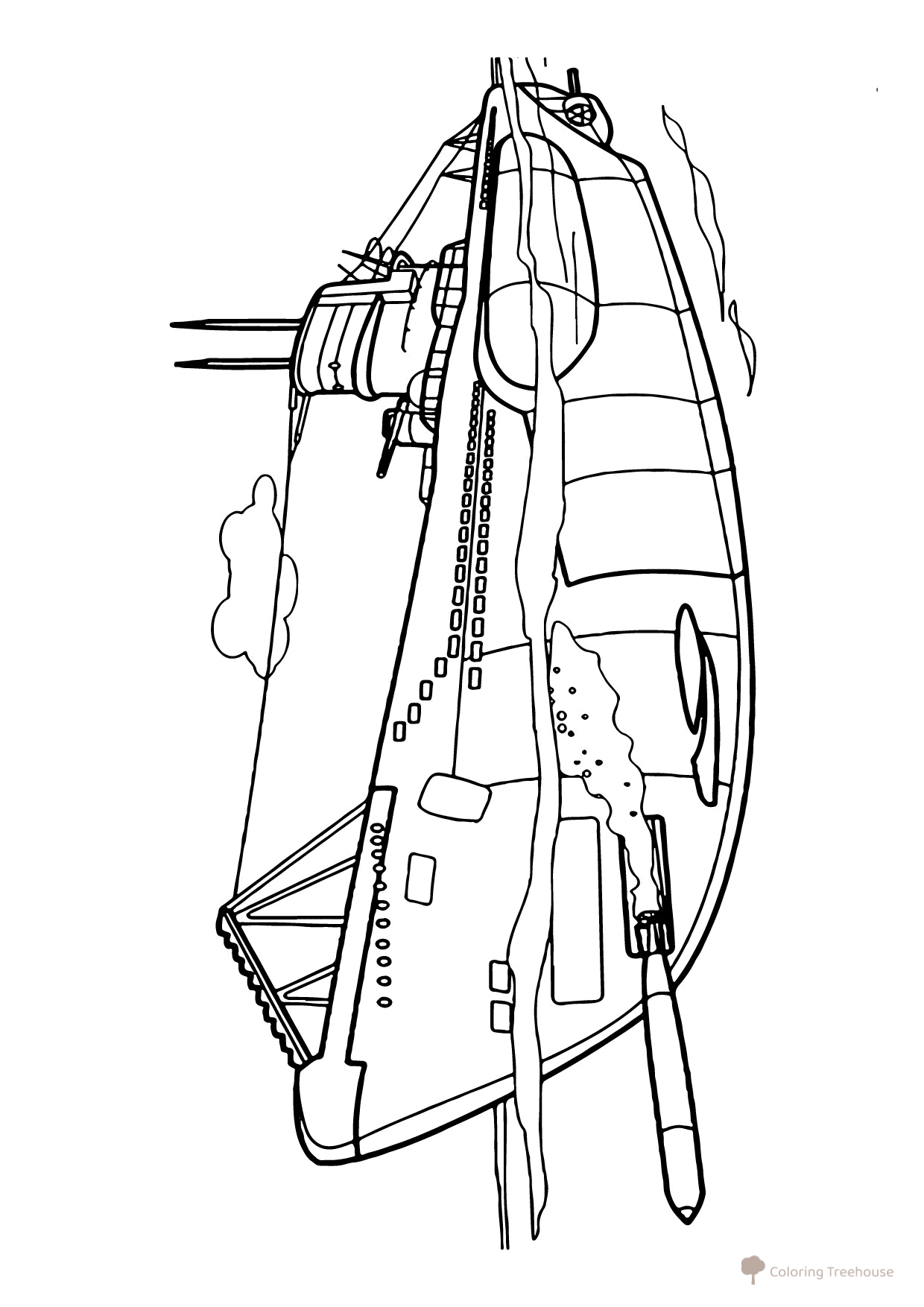Coloring Page: German Submarine U-99 from World War II free printable Submarine Coloring Pages coloring page