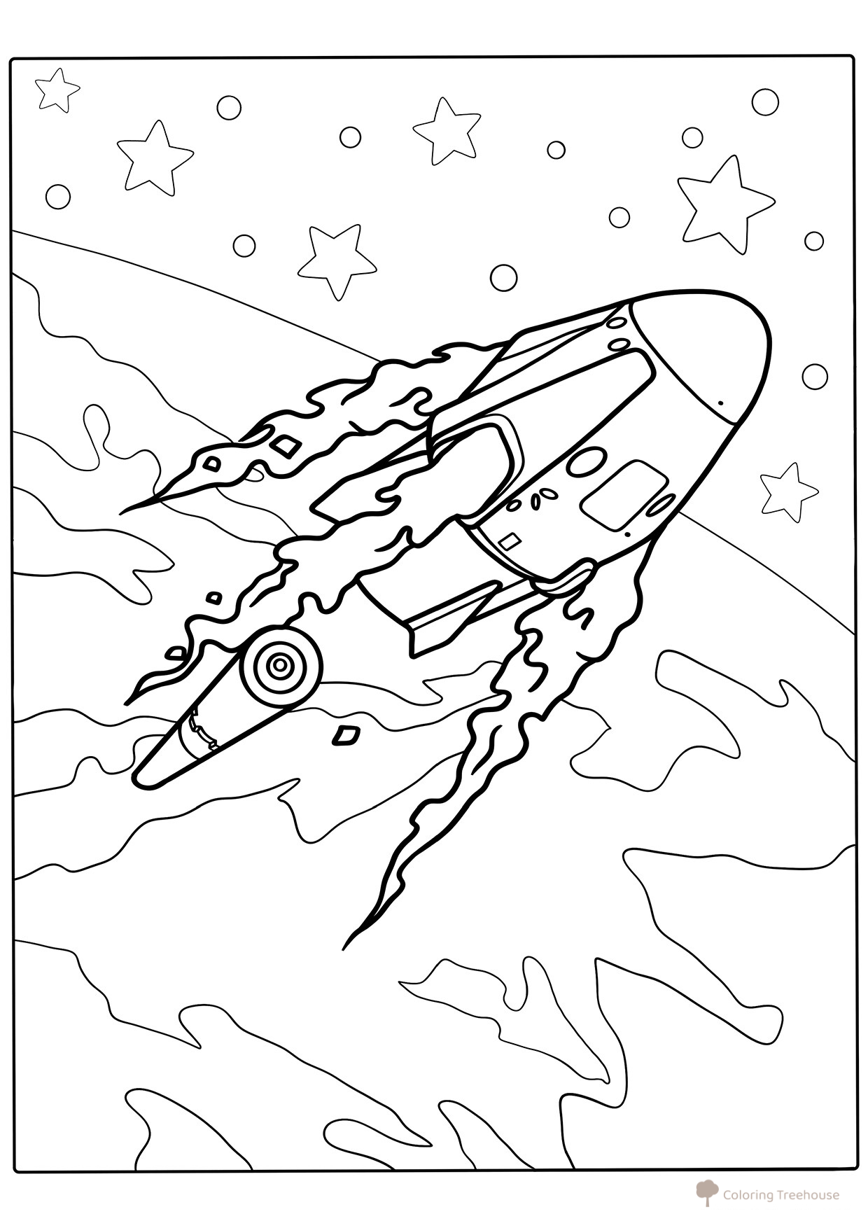 Página para colorear: Dragon — nave espacial SpaceX dibujo para colorear gratis de Páginas para colorear: cohetes