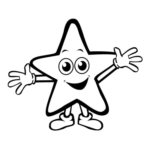Página para colorear «Estrella amigable» dibujo para colorear gratis de Páginas para colorear de estrellas