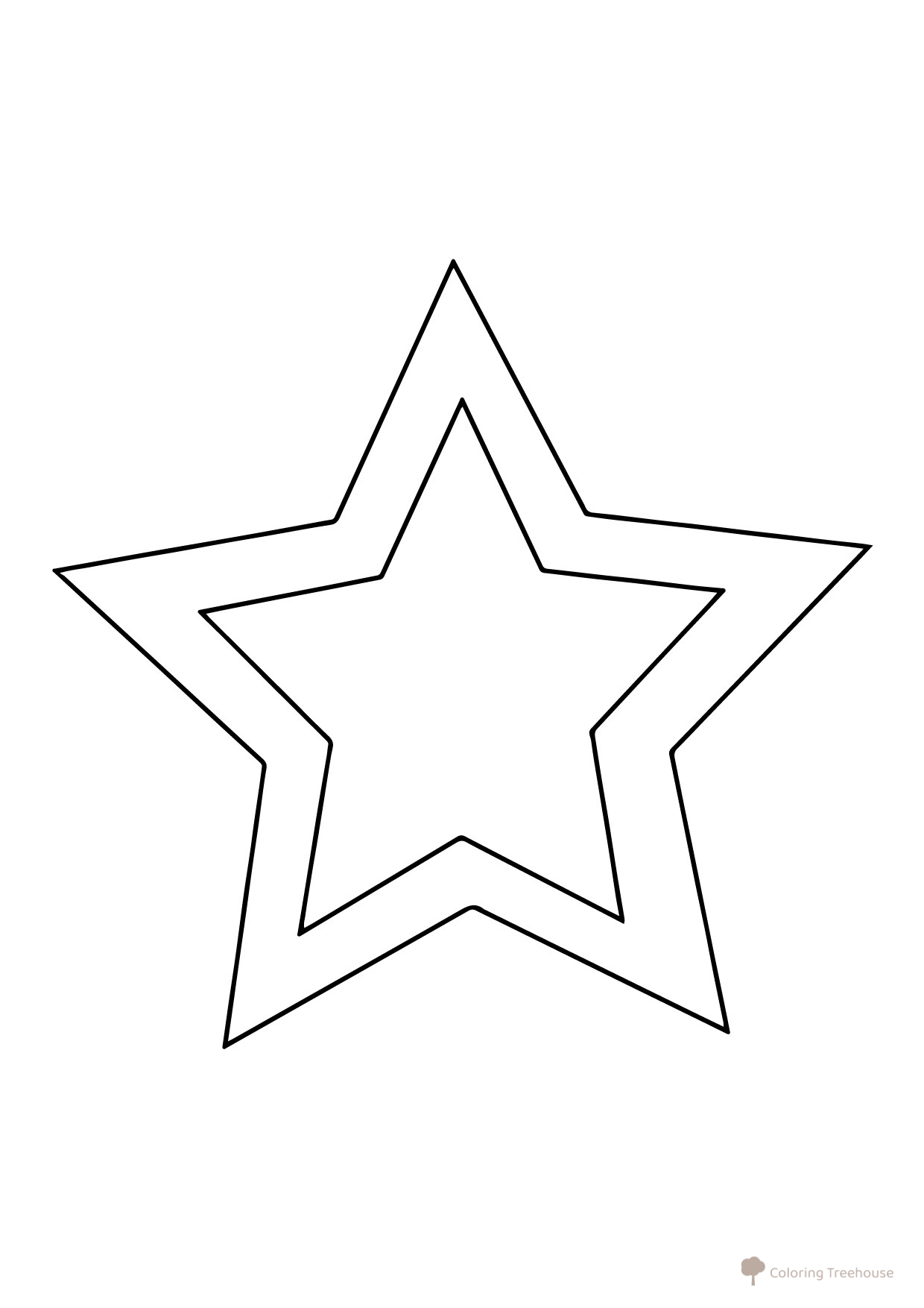 Five-Pointed Star Coloring Page free printable Star Coloring Pages coloring page