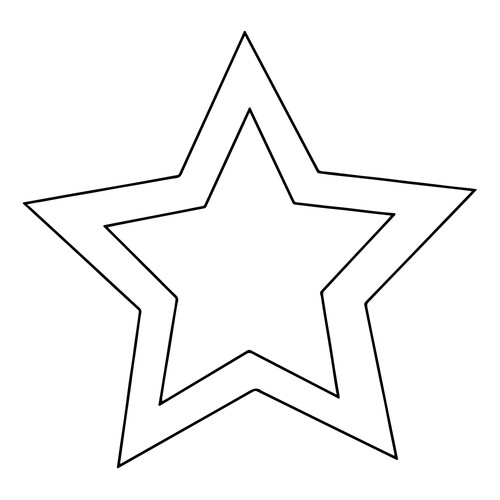 Five-Pointed Star Coloring Page free printable Star Coloring Pages coloring page