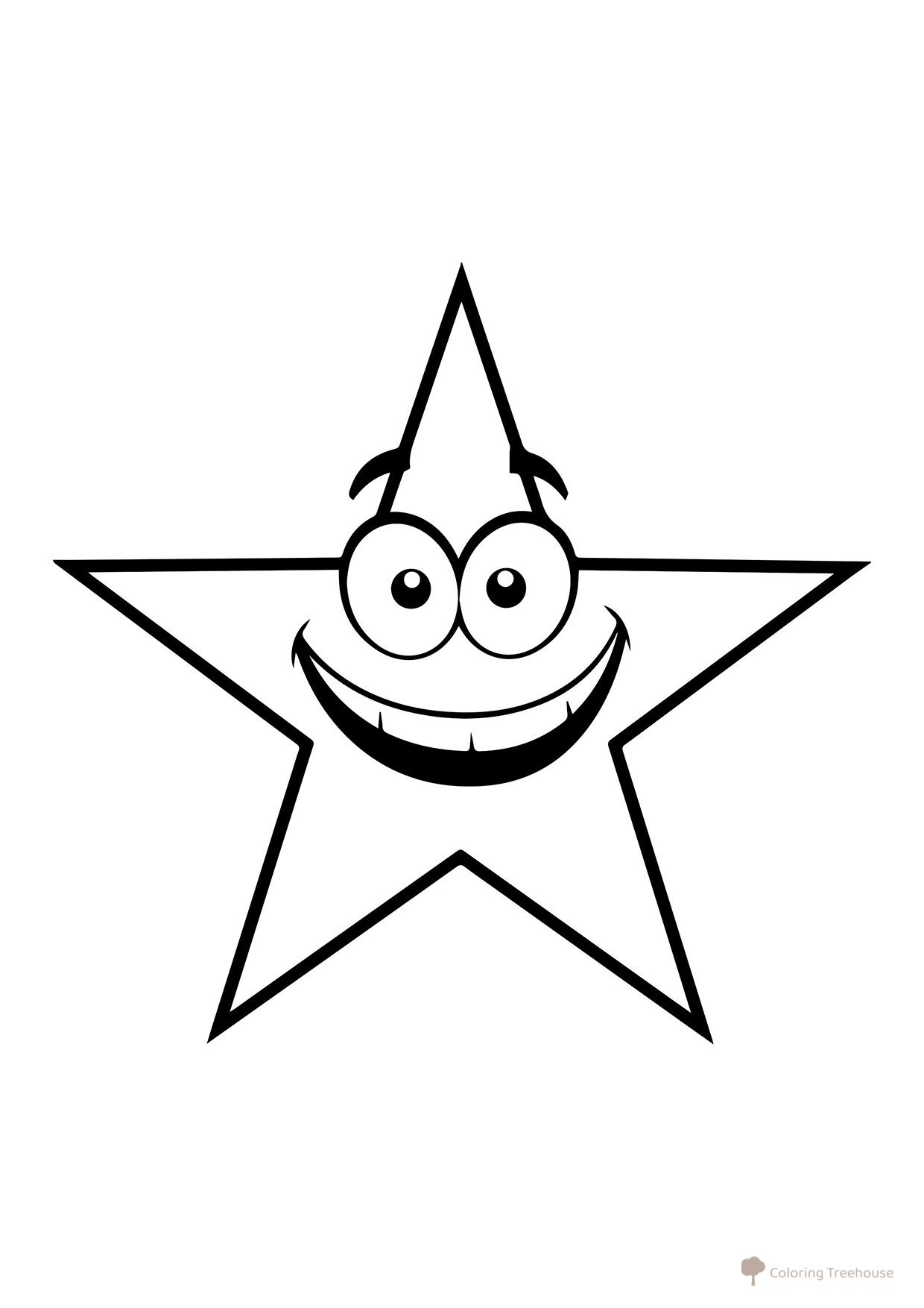 Cheerful Star Coloring Page free printable Star Coloring Pages coloring page