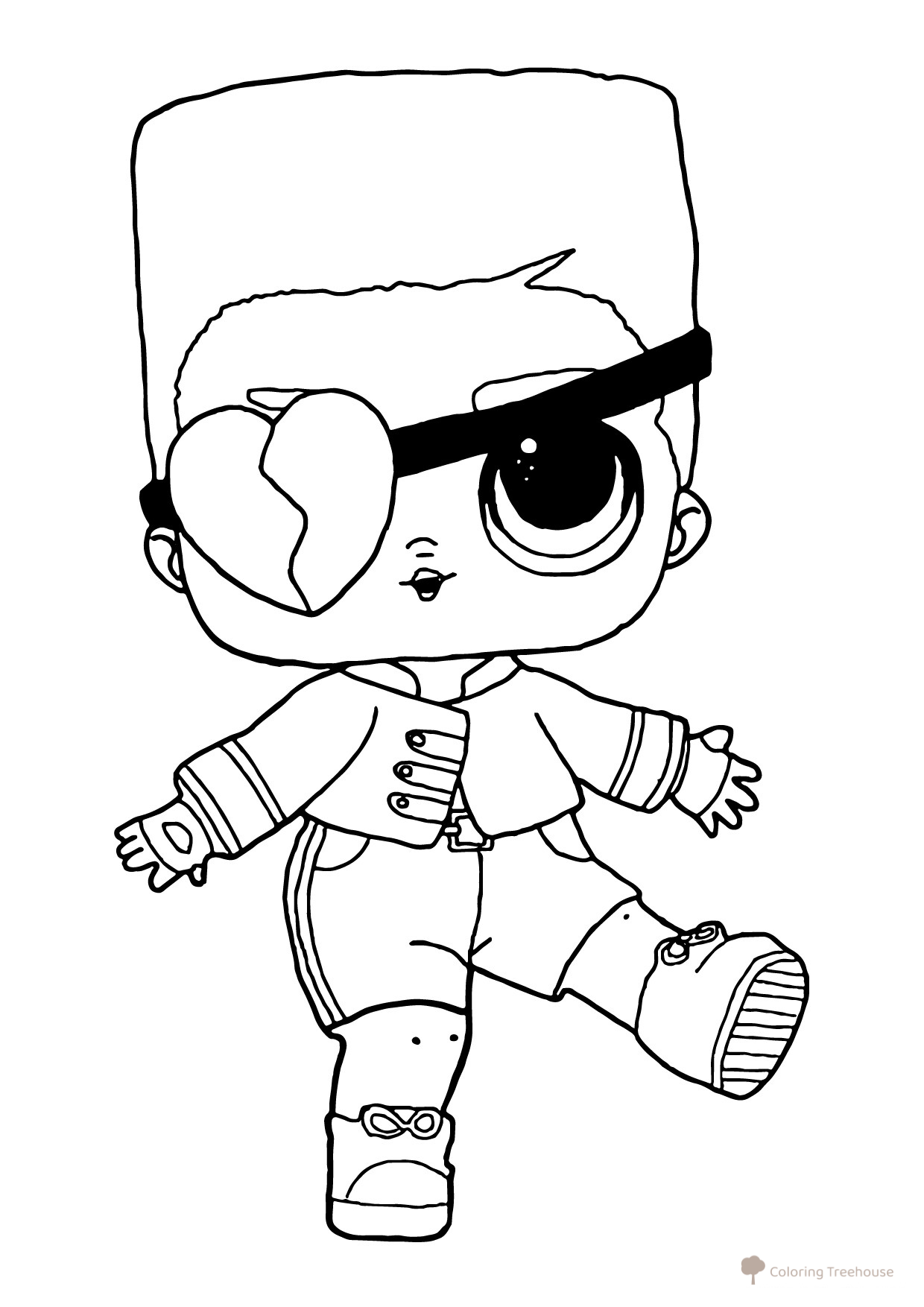 Página para colorear LOL Glitter: chico Soldado dibujo para colorear gratis de Páginas para colorear LOL — niños