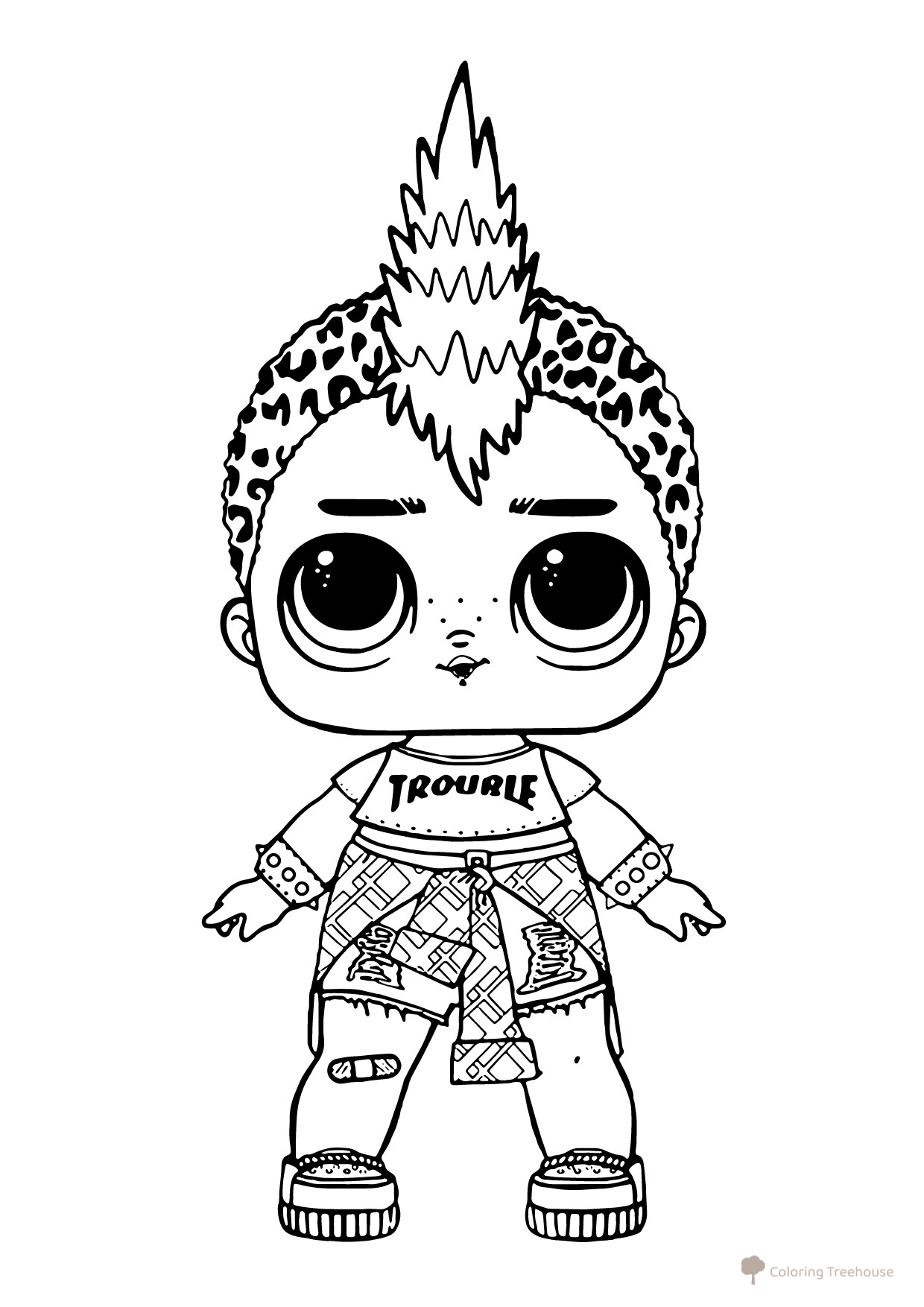 LOL Boy Punkboy Coloring Page free printable LOL Boys Coloring Pages coloring page