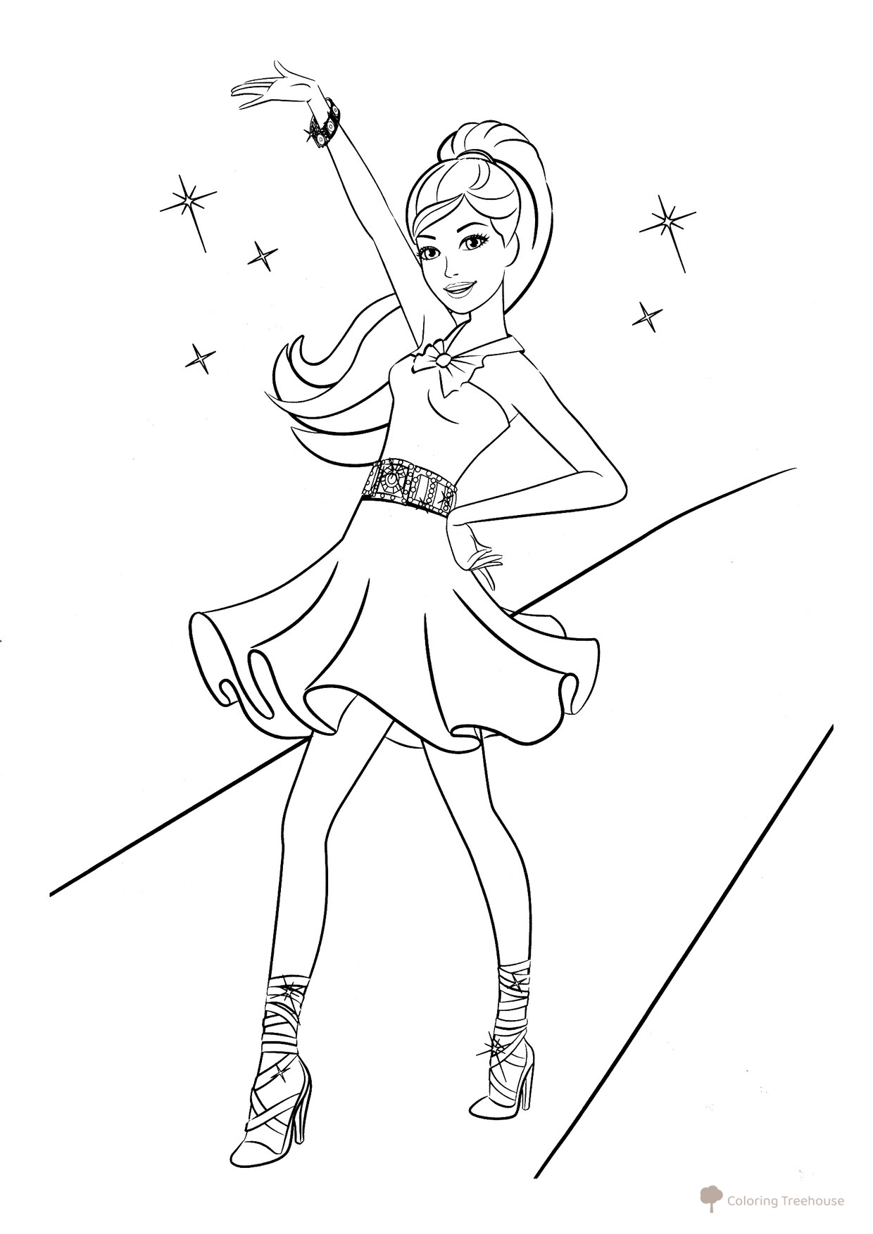 Barbie Coloring Page free printable Barbie Coloring Pages for Girls coloring page