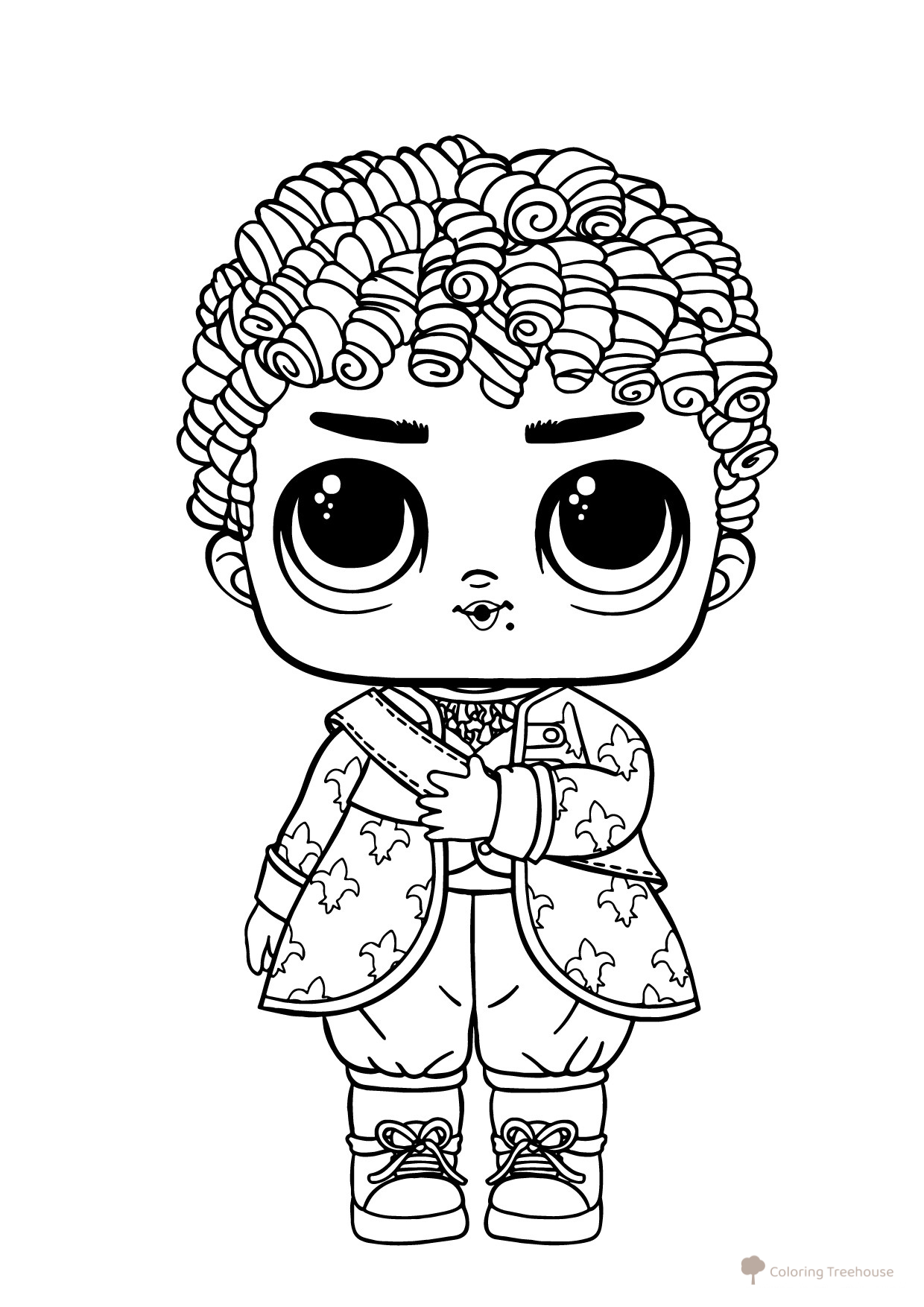 LOL Boy 'Your Majesty' Coloring Page free printable LOL Boys Coloring Pages coloring page