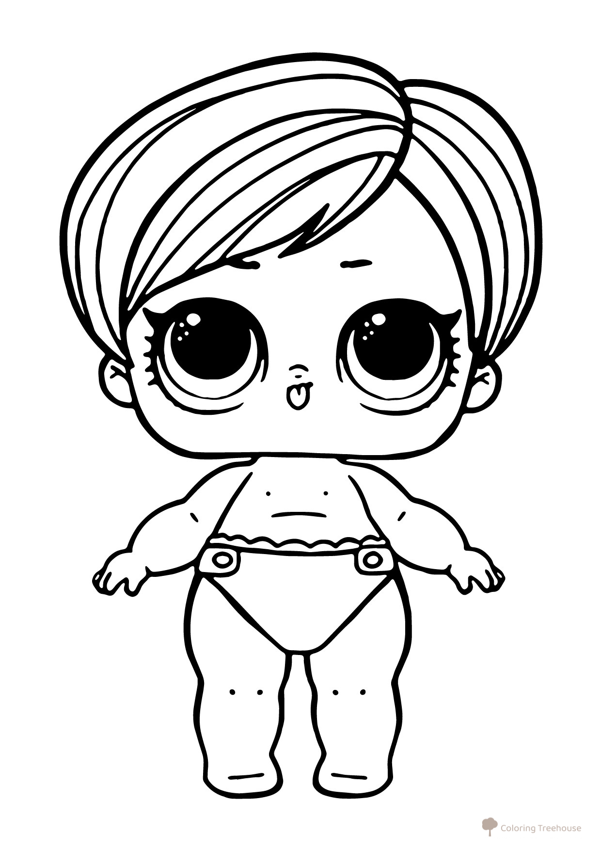 Página para colorear L.O.L. pequeña muñeca Hipster dibujo para colorear gratis de Páginas para colorear L.O.L. bebés