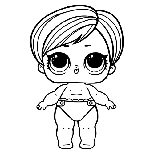 Página para colorear L.O.L. pequeña muñeca Hipster dibujo para colorear gratis de Páginas para colorear L.O.L. bebés
