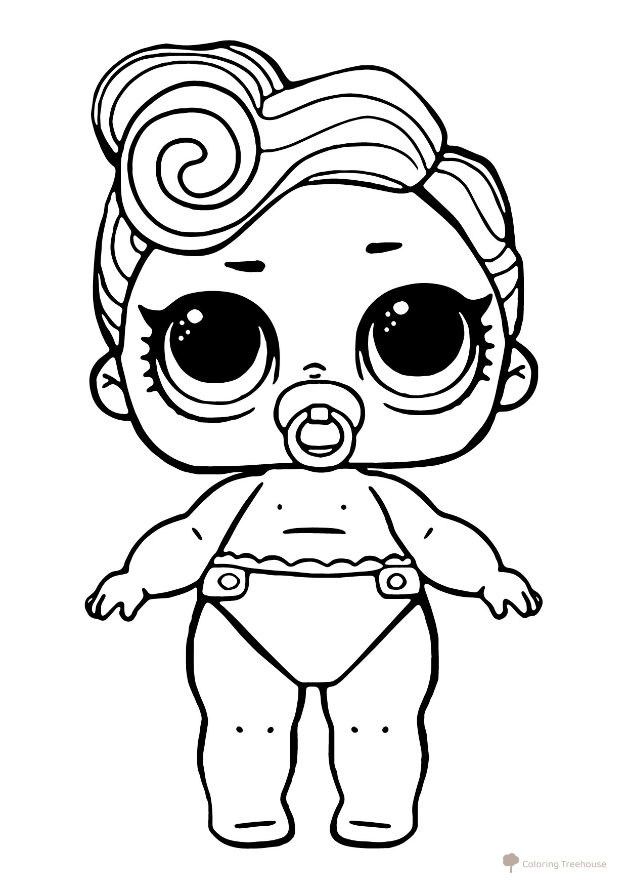 Diva bebé L.O.L. — página para colorear dibujo para colorear gratis de Páginas para colorear L.O.L. bebés