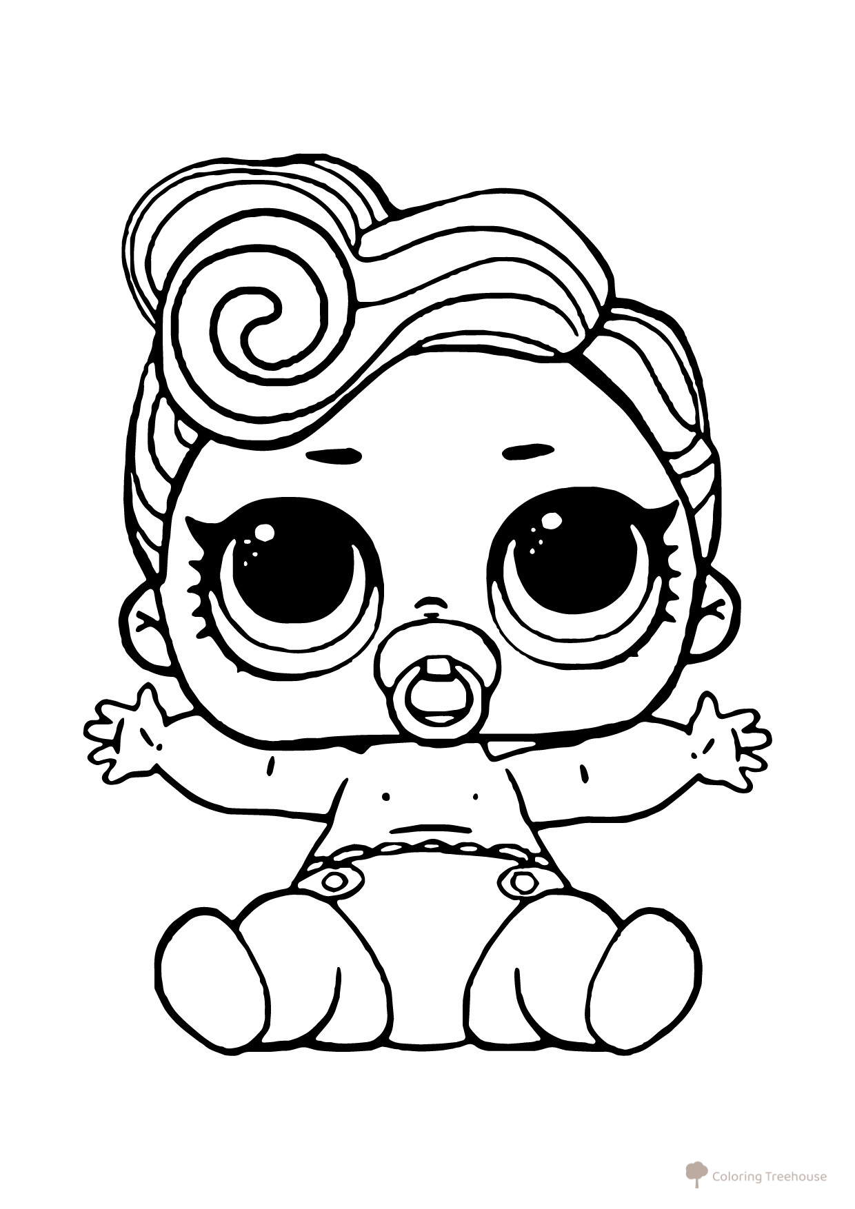 Página para colorear LOL Bebé 'Kрутышка' dibujo para colorear gratis de Páginas para colorear L.O.L. bebés