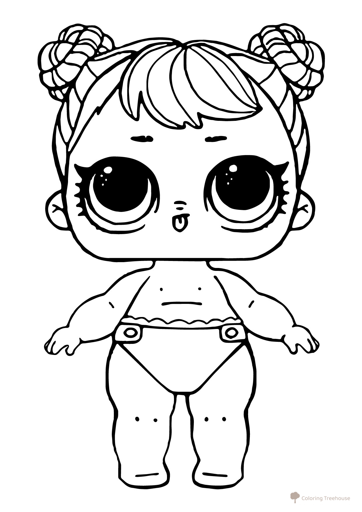 LOL Baby Dawn Coloring Page free printable LOL Surprise Lil Sisters Coloring Pages coloring page