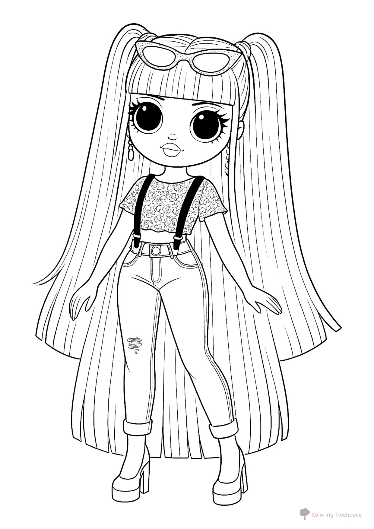 Kitty Kay LOL OMG Remix Coloring Page free printable LOL OMG Coloring Pages coloring page