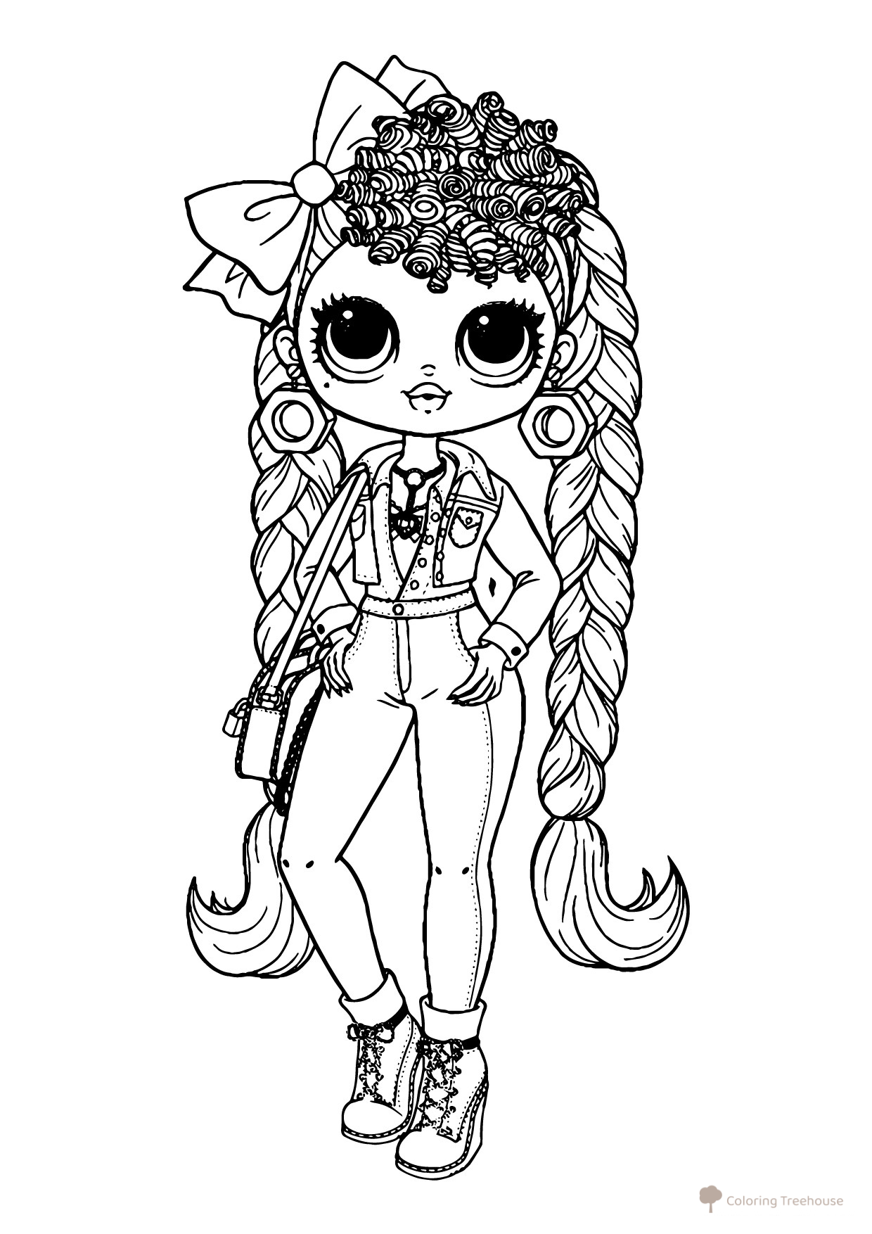 Página para colorear: L.O.L. OMG — Bibi inquieta dibujo para colorear gratis de LOL OMG Coloring Pages