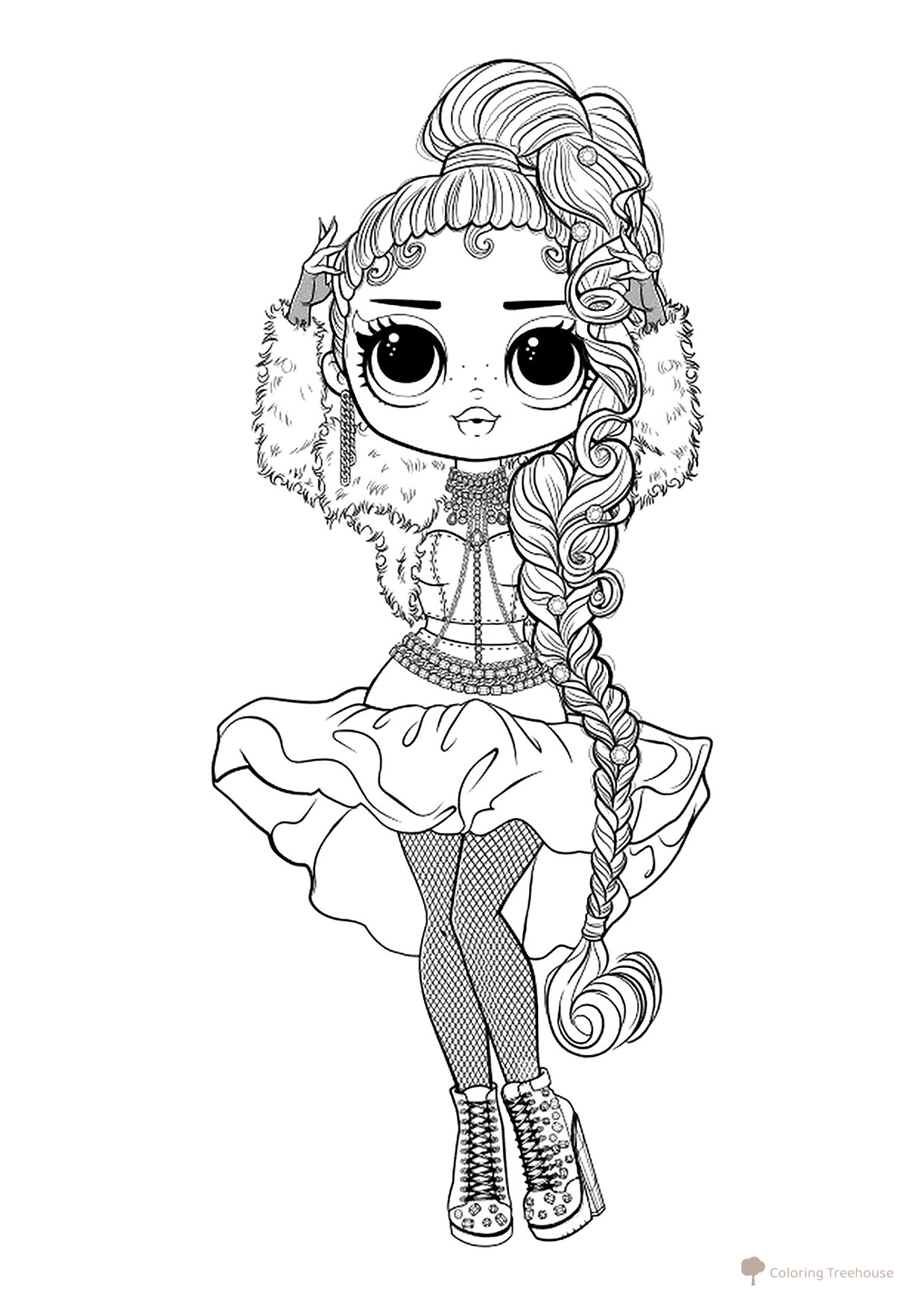 Página para colorear “LOL OMG: Diosa de la pasarela” dibujo para colorear gratis de LOL OMG Coloring Pages