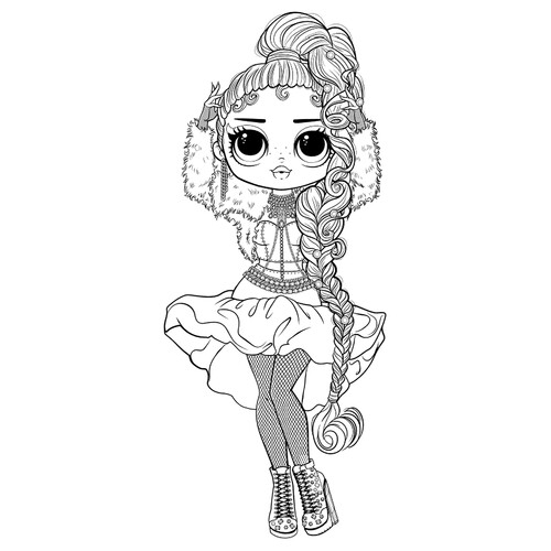 Página para colorear “LOL OMG: Diosa de la pasarela” dibujo para colorear gratis de LOL OMG Coloring Pages