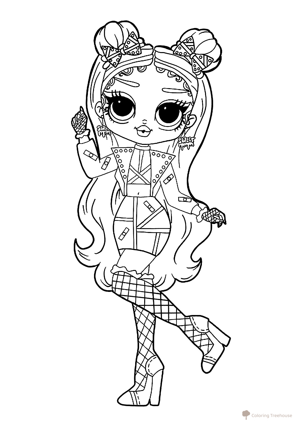 LOL OMG Bonnie Coloring Page free printable LOL OMG Coloring Pages coloring page