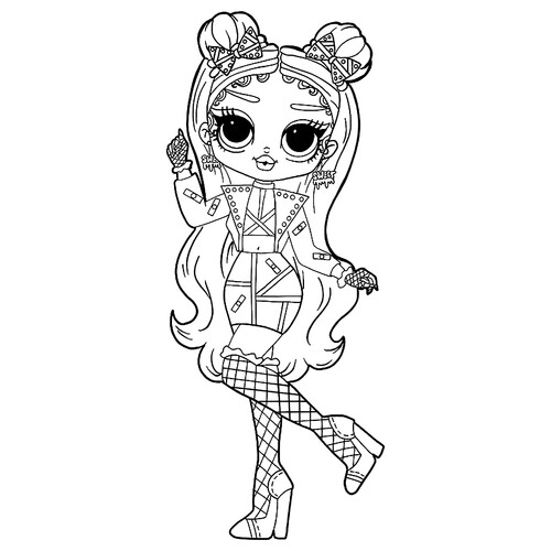 LOL OMG Bonnie Coloring Page free printable LOL OMG Coloring Pages coloring page