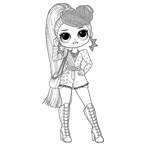 LOL OMG Miss Independence Coloring Page free printable LOL OMG Coloring Pages coloring page