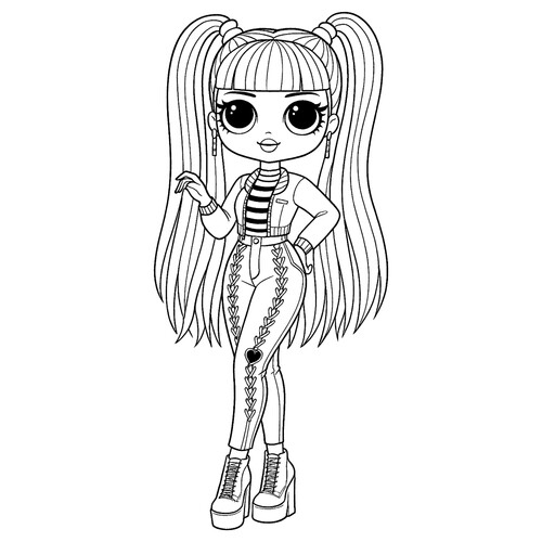 LOL OMG Perchinka Coloring Page free printable LOL OMG Coloring Pages coloring page
