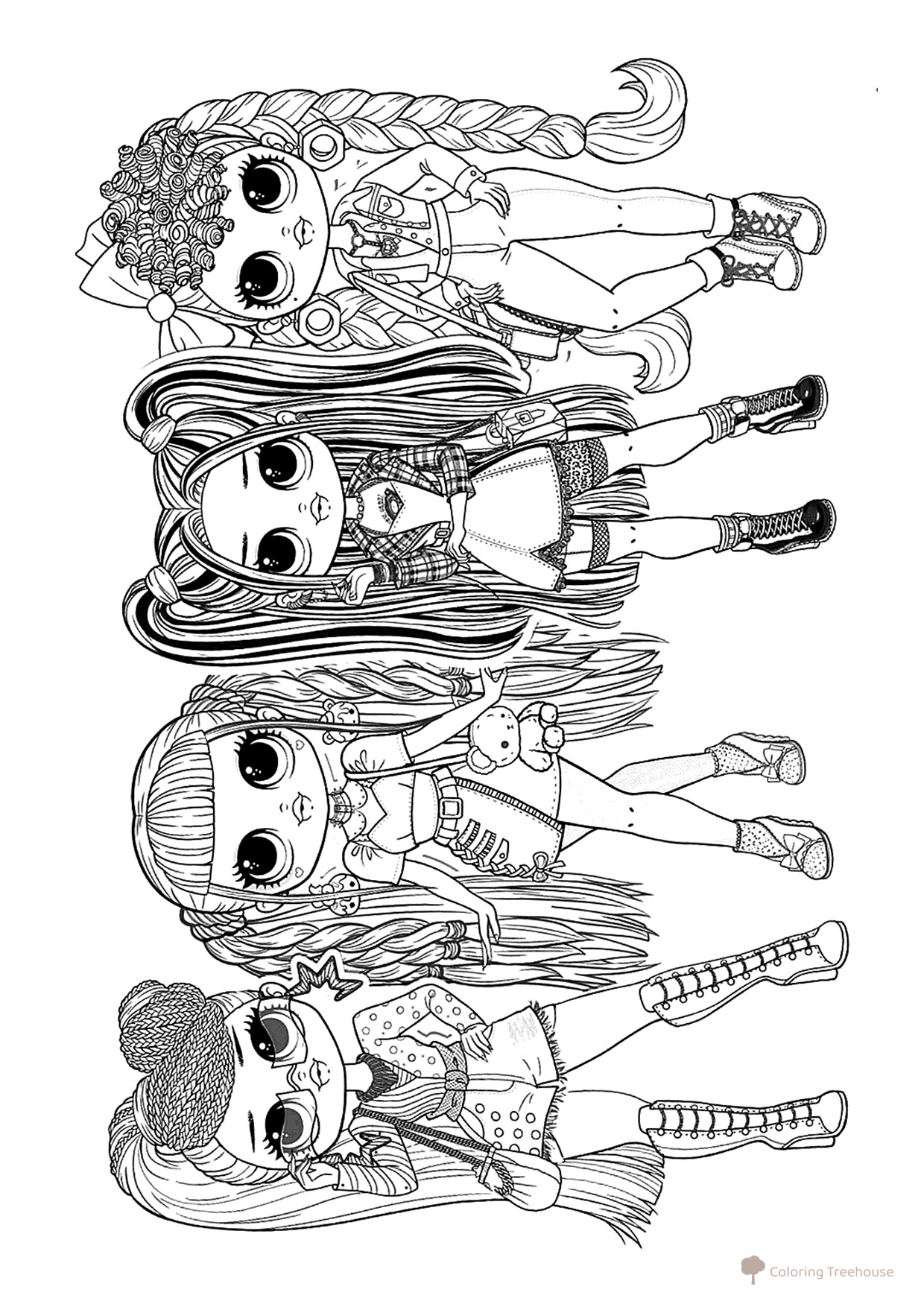 Página para colorear: LOL OMG — amigas dibujo para colorear gratis de LOL OMG Coloring Pages