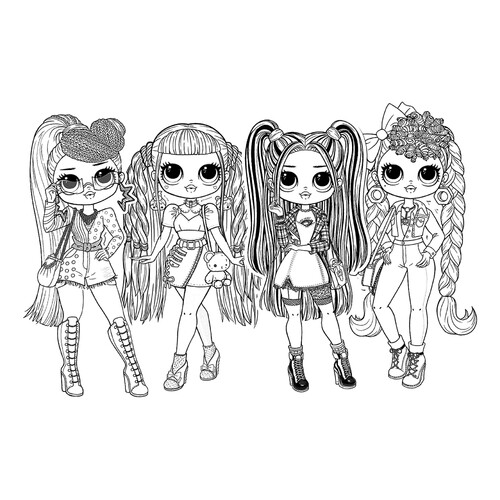 Página para colorear: LOL OMG — amigas dibujo para colorear gratis de LOL OMG Coloring Pages