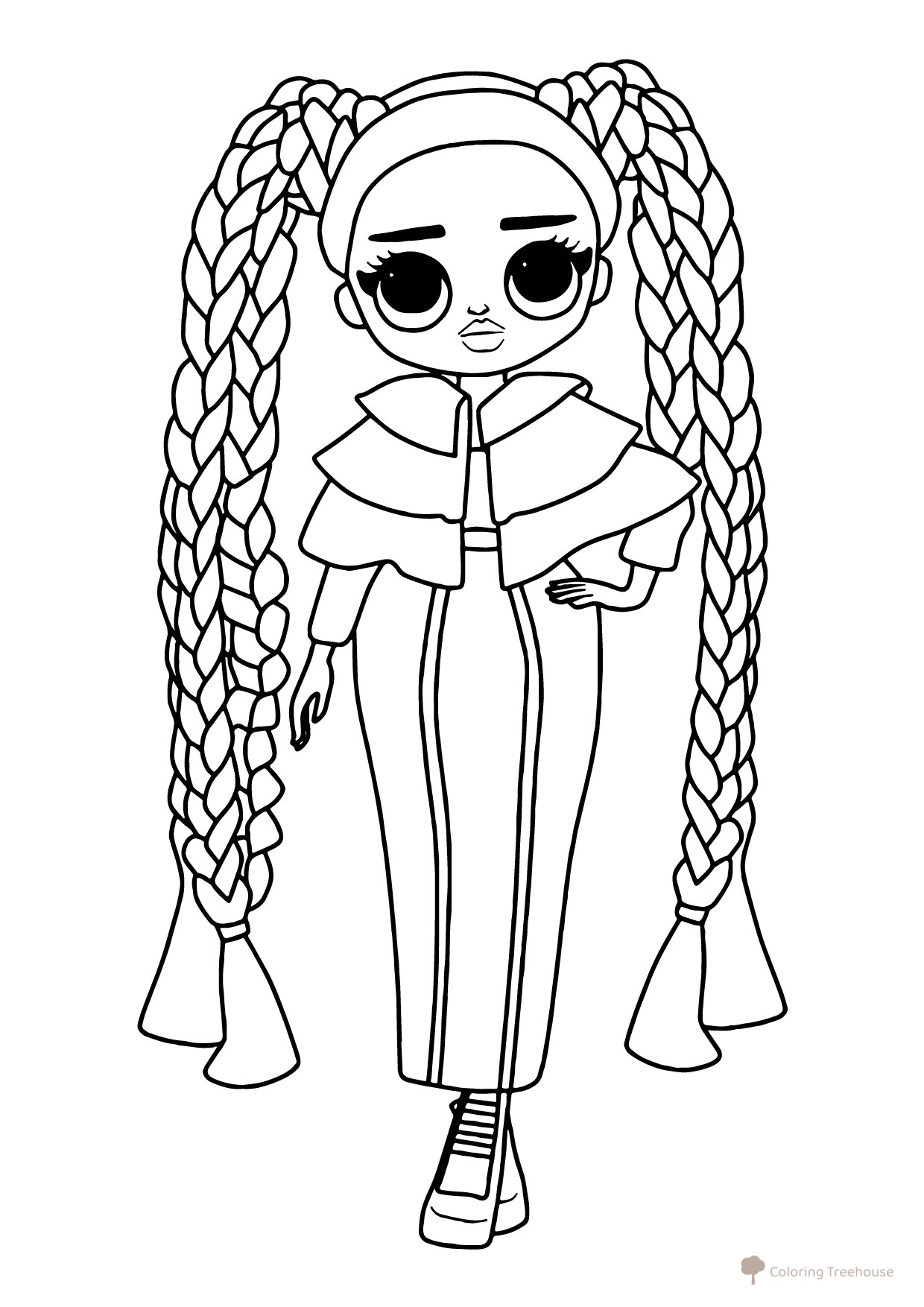 Página para colorear LOL OMG: hermana mayor 'Brillo' dibujo para colorear gratis de LOL OMG Coloring Pages