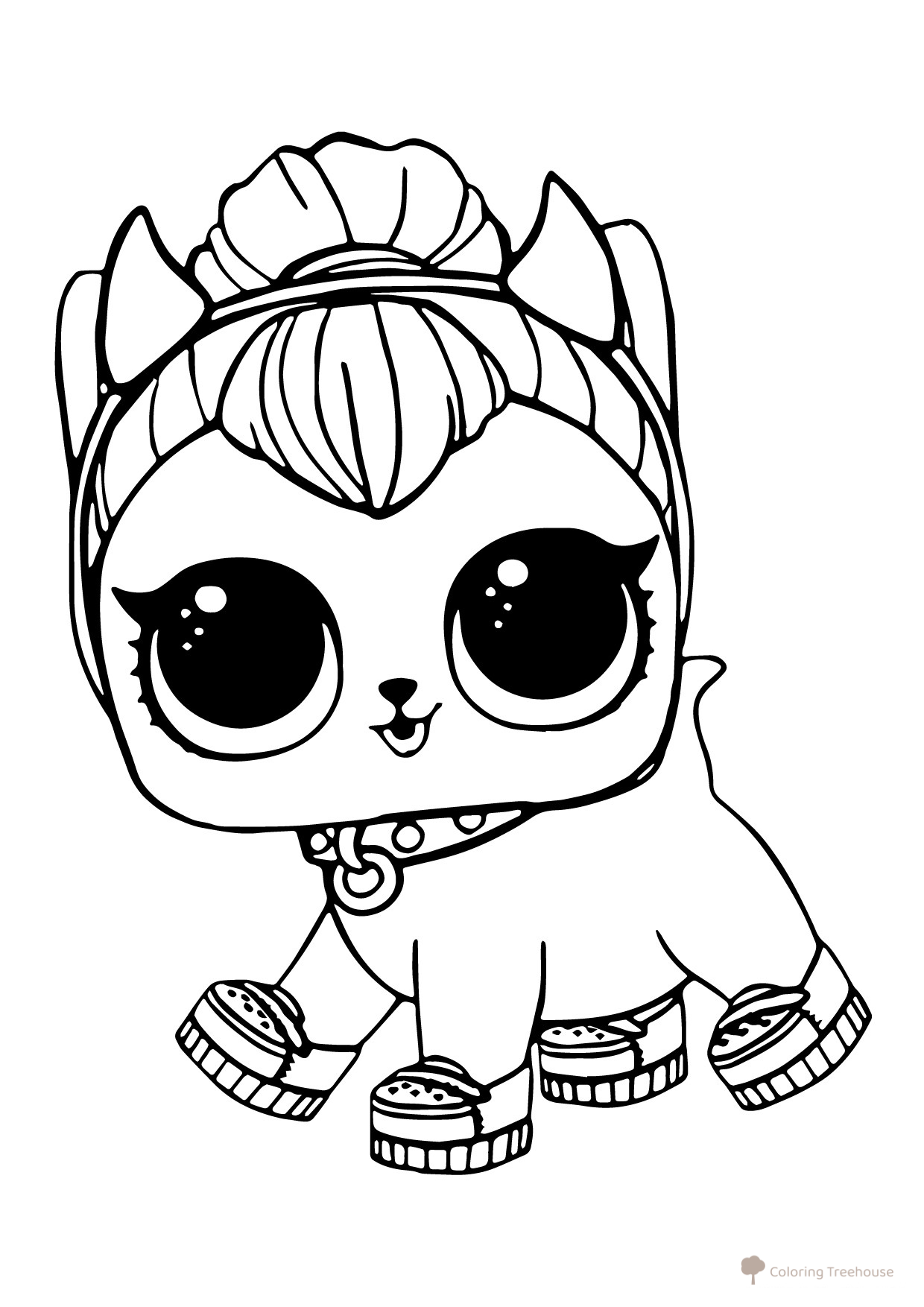 LOL Pet Kitten Perchinka Coloring Page free printable LOL Pets Coloring Pages coloring page
