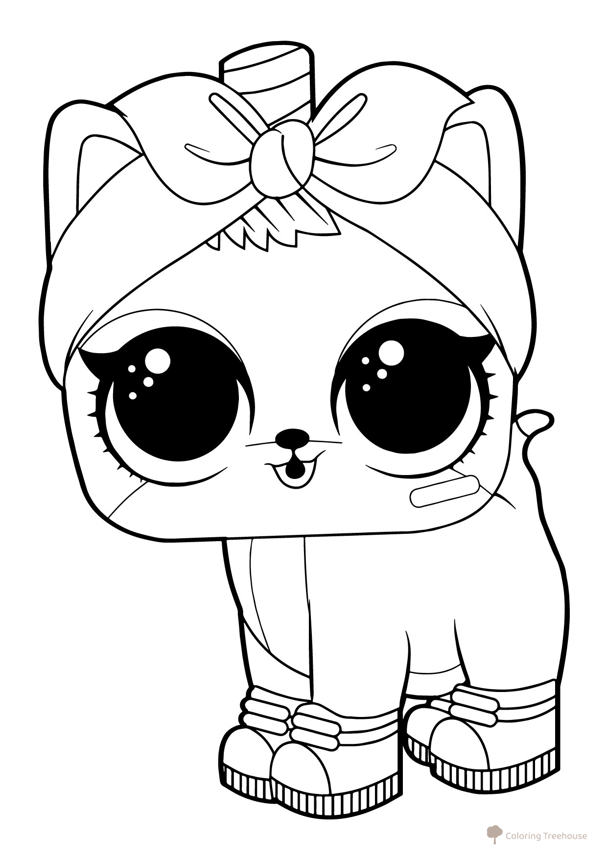 Página para colorear LOL mascota gatito 'Trabajador' dibujo para colorear gratis de Páginas para colorear: mascotas de LOL