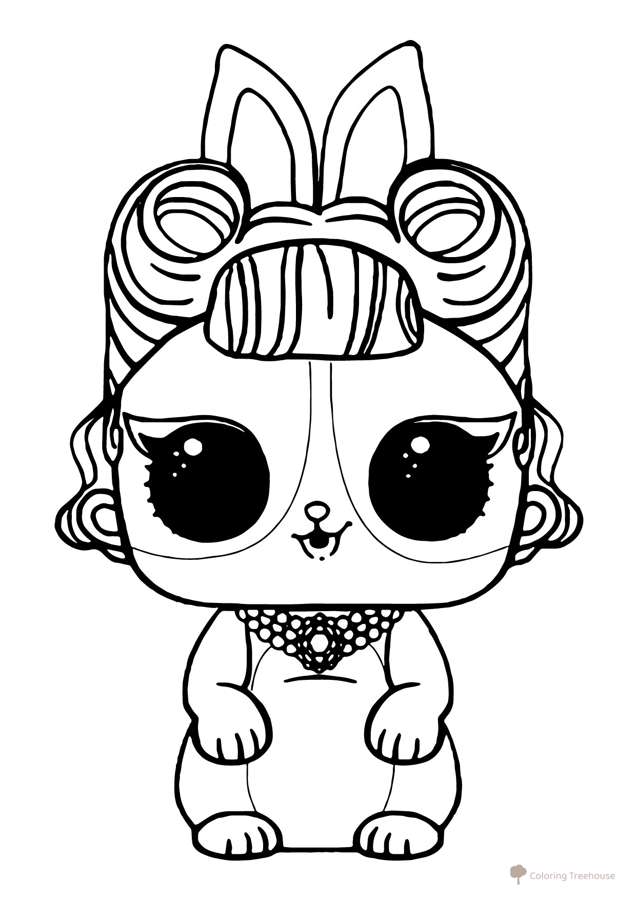 LOL Pet Bunny "Panicker" Coloring Page free printable LOL Pets Coloring Pages coloring page