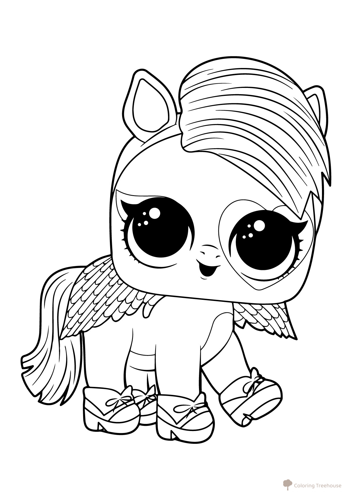 Página para colorear LOL mascota poni 'Красотка' dibujo para colorear gratis de Páginas para colorear: mascotas de LOL