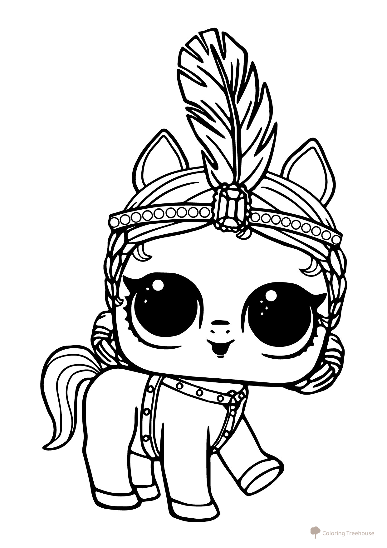 LOL Pet Pony Dancer Coloring Page free printable LOL Pets Coloring Pages coloring page