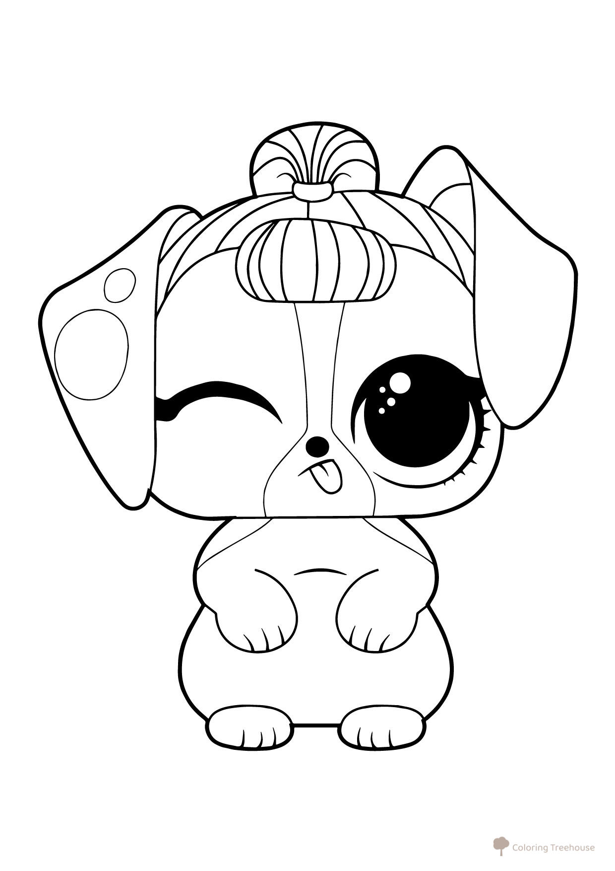 Página para colorear LOL mascota cachorro "Milaška" dibujo para colorear gratis de Páginas para colorear: mascotas de LOL