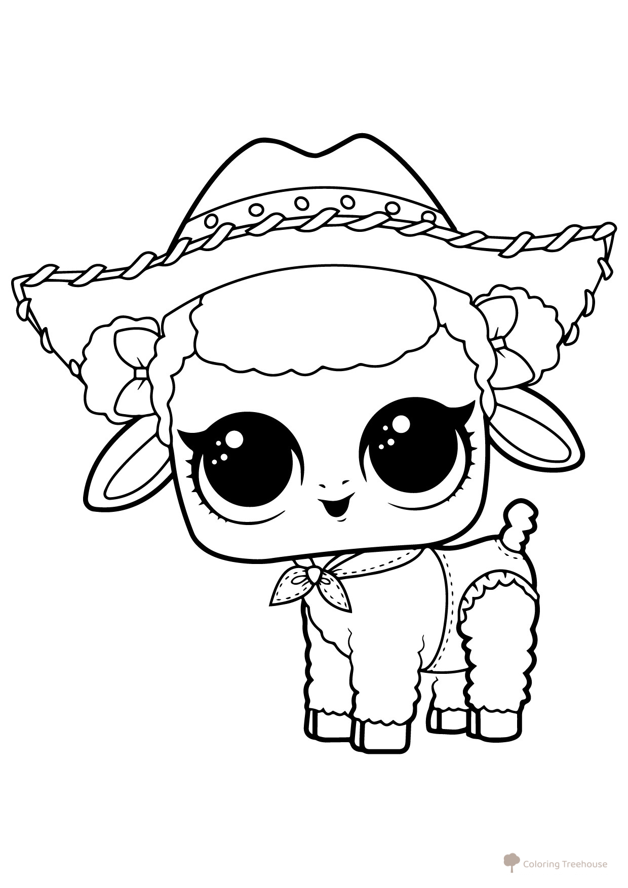 LOL Pet Lamb Dancer Coloring Page free printable LOL Pets Coloring Pages coloring page