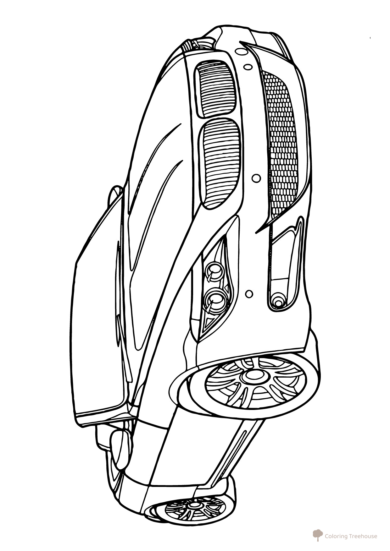 Página para colorear «BMW M6» dibujo para colorear gratis de Páginas para colorear de coches BMW