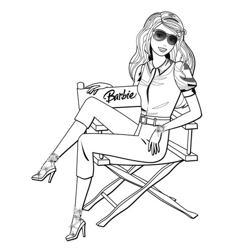 Barbie Personal Chair Coloring Page free printable Barbie Coloring Pages for Girls coloring page