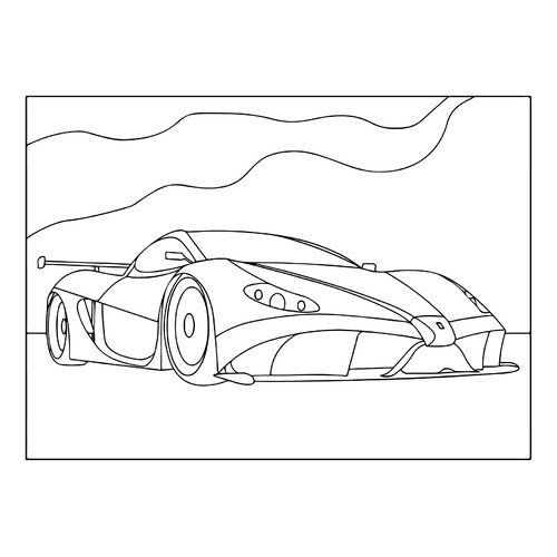 Página para colorear «Ferrari Aurera» dibujo para colorear gratis de Páginas para colorear de coches Ferrari