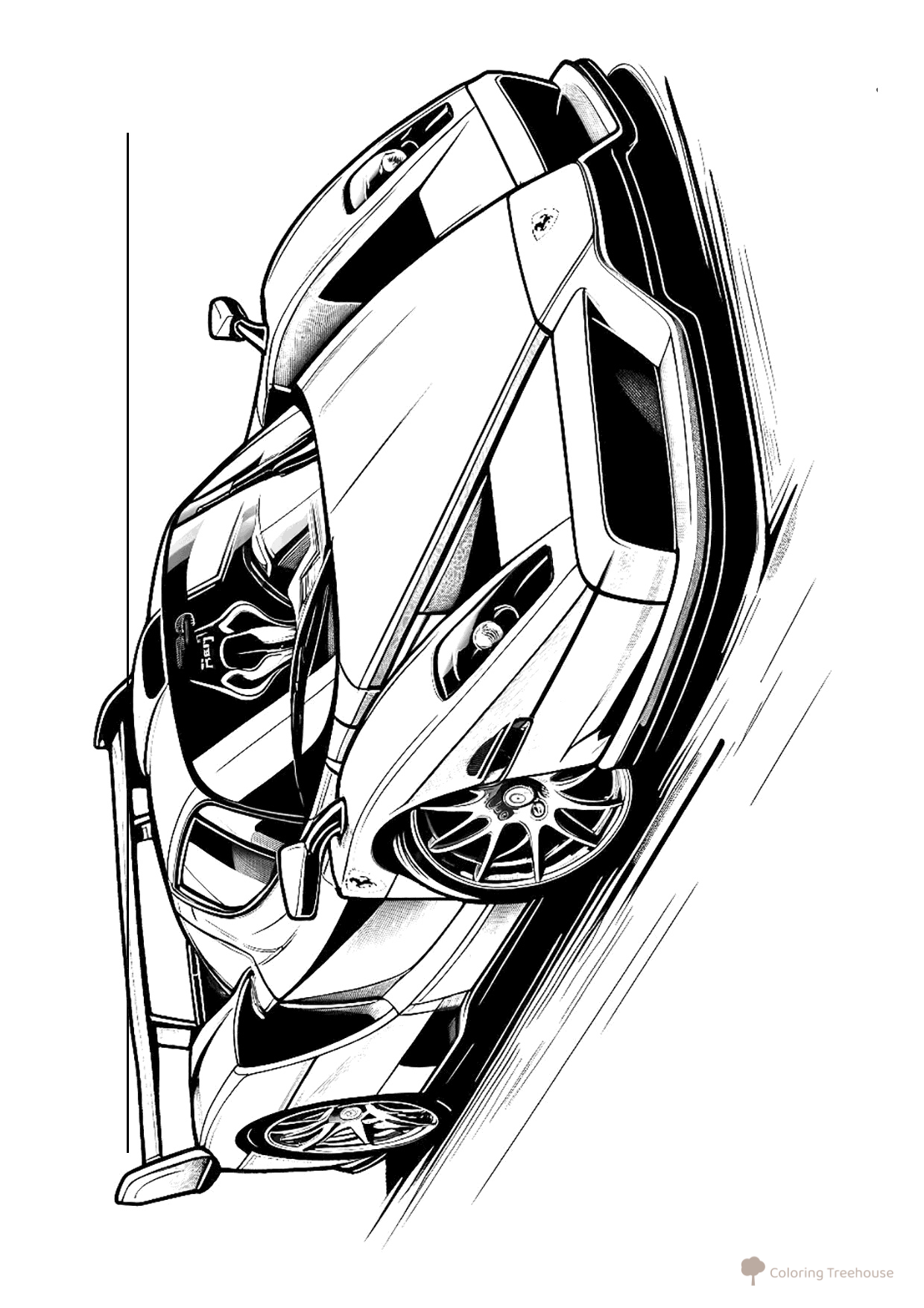 Ferrari Enzo Coloring Page free printable Ferrari Car Coloring Pages coloring page