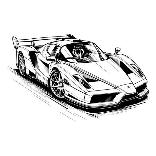 Ferrari Enzo Coloring Page free printable Ferrari Car Coloring Pages coloring page
