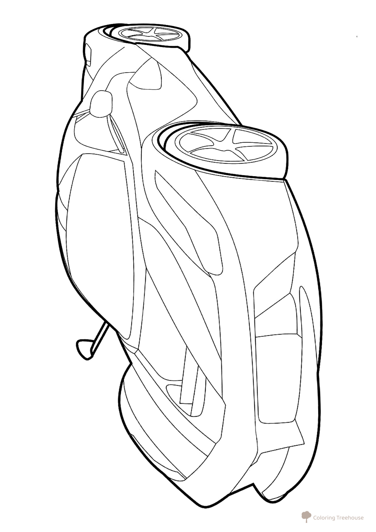 Página para colorear «Ferrari LaFerrari F150» dibujo para colorear gratis de Páginas para colorear de coches Ferrari