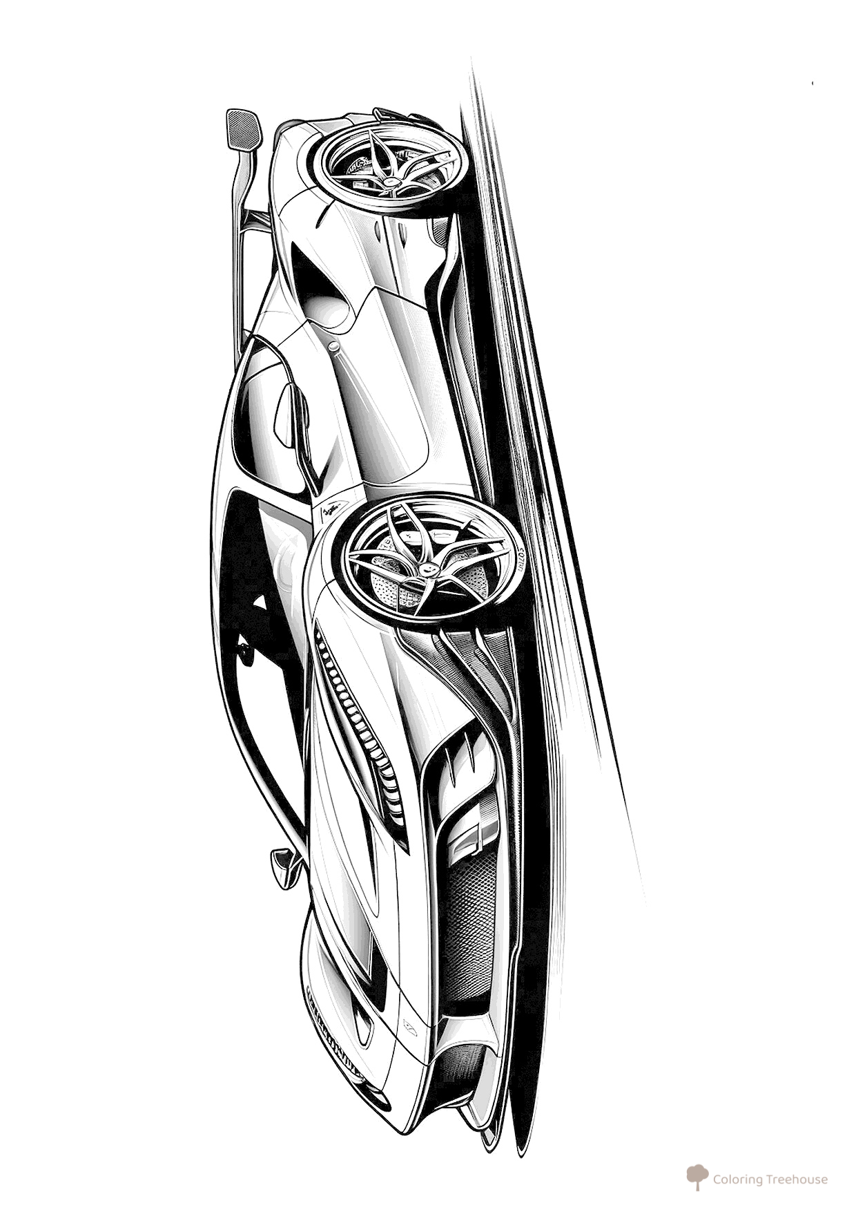 Ferrari SF90 Stradale Coloring Page free printable Ferrari Car Coloring Pages coloring page