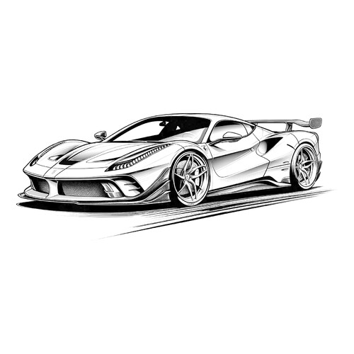 Ferrari SF90 Stradale Coloring Page free printable Ferrari Car Coloring Pages coloring page