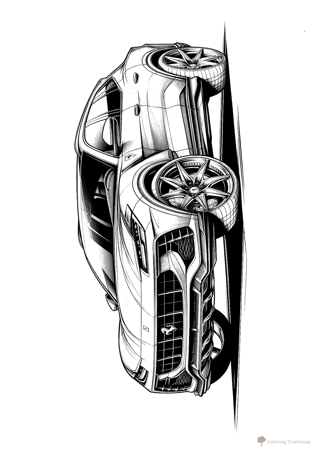 New Ferrari Purosange Coloring Page free printable Ferrari Car Coloring Pages coloring page