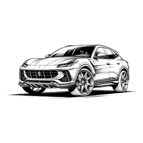 New Ferrari Purosange Coloring Page free printable Ferrari Car Coloring Pages coloring page