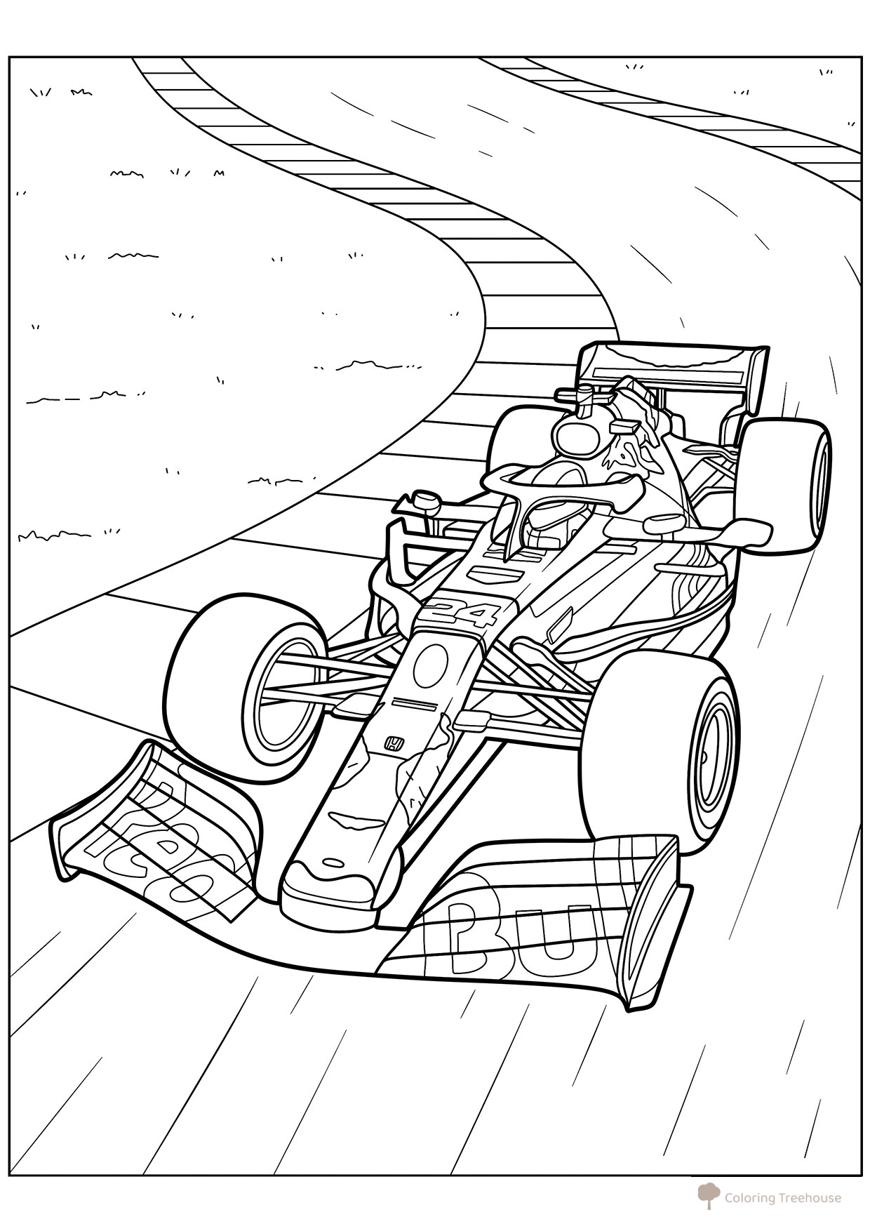 Red Bull Racing Car Coloring Page free printable Race Car and Sports Car Coloring Pages coloring page