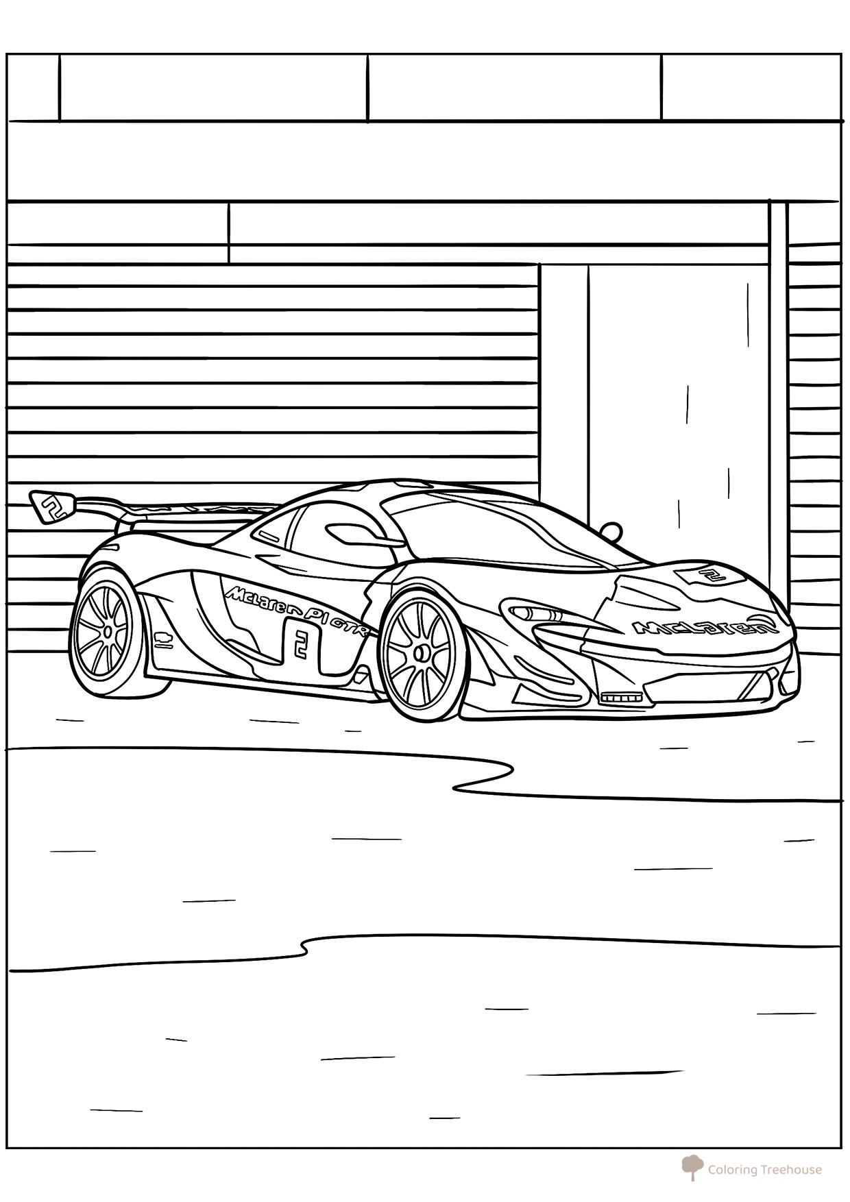 Página para colorear «MacLaren 720S» dibujo para colorear gratis de Páginas para colorear de coches de carreras y deportivos