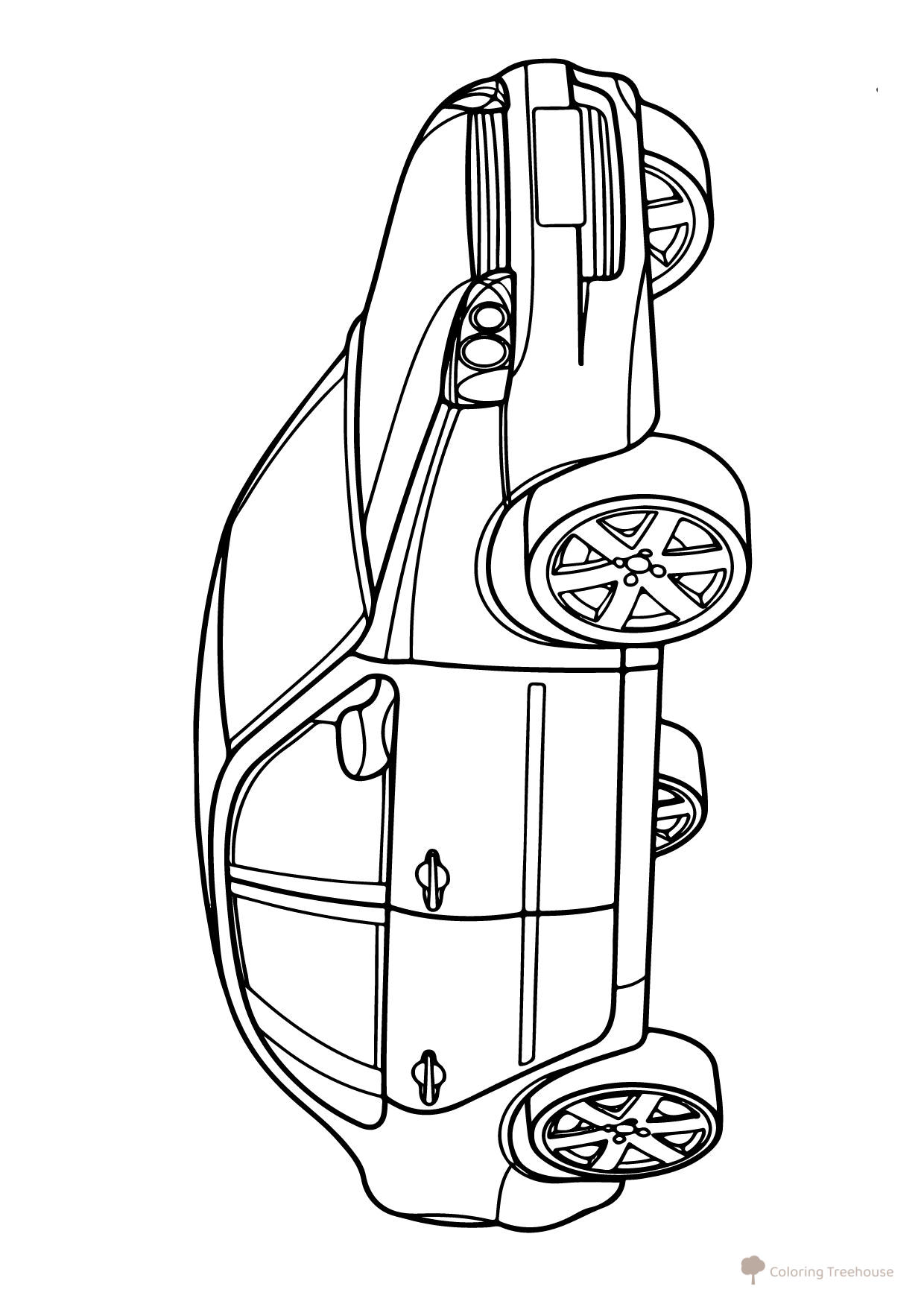 Lada Kalina VAZ-1118 Coloring Page free printable Lada (Zhiguli) Car Coloring Pages coloring page