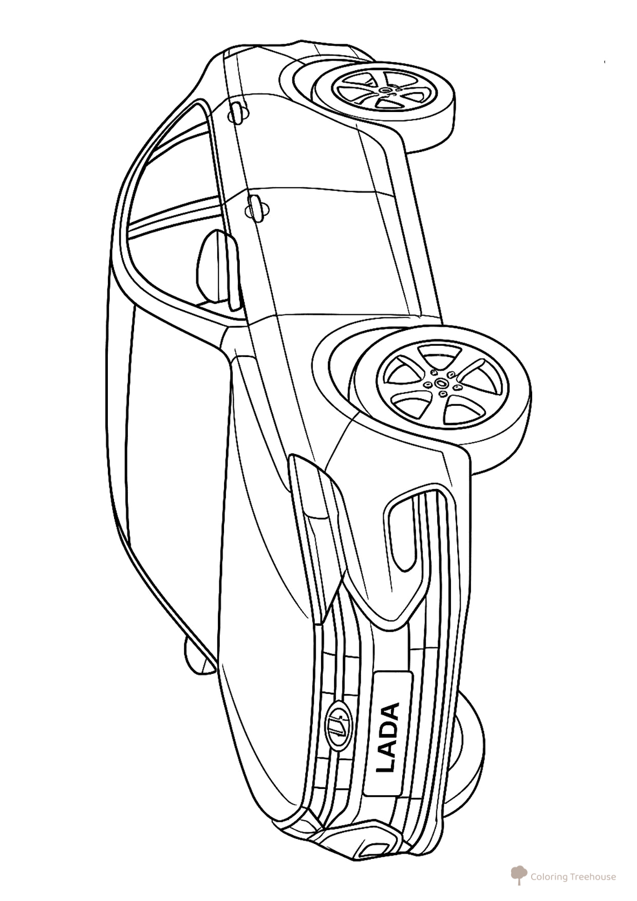 Lada (VAZ) Vesta Coloring Page free printable Lada (Zhiguli) Car Coloring Pages coloring page