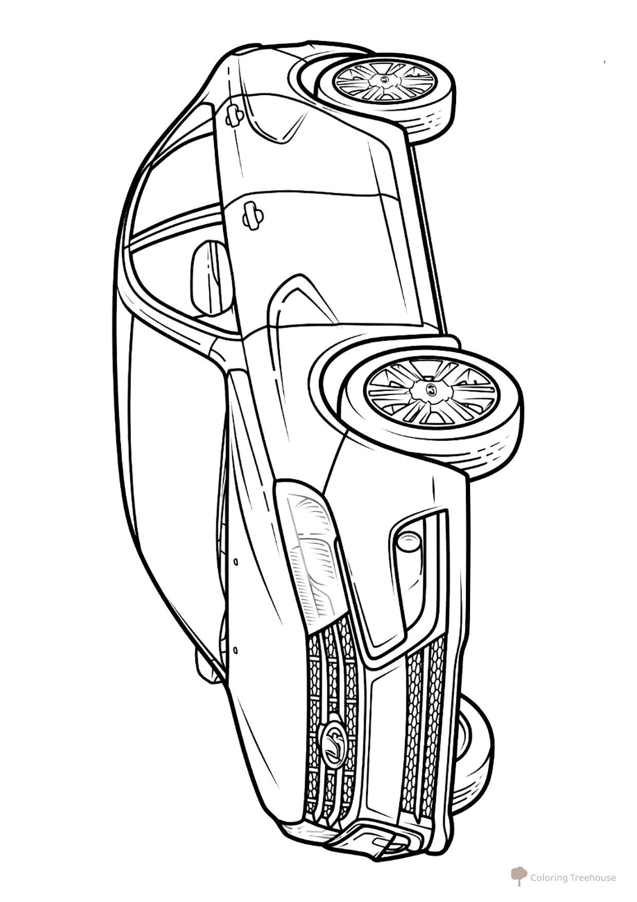 Página para colorear «Lada Vesta» dibujo para colorear gratis de Páginas para colorear de coches Lada (Zhiguli)