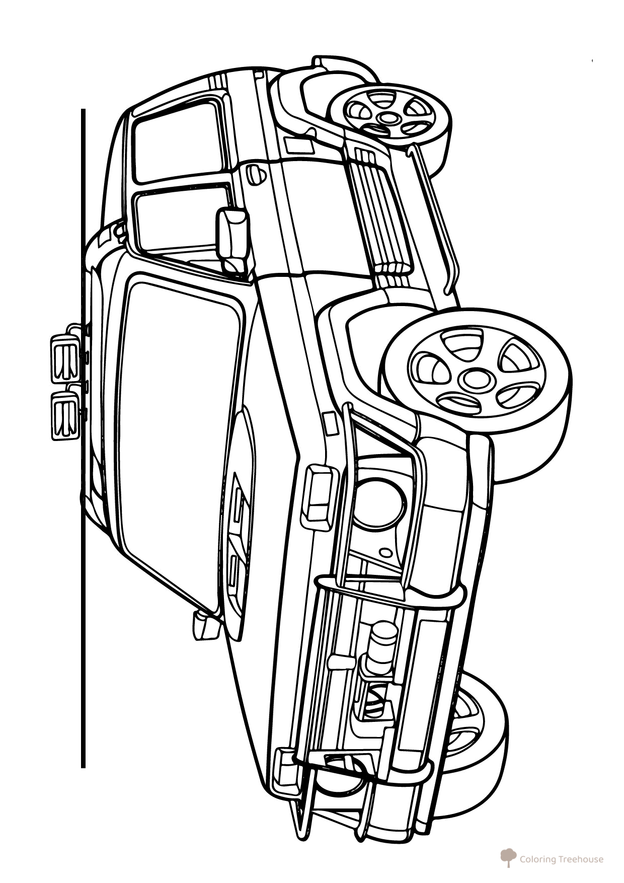 Three-Door Lada Niva VAZ-2121 Coloring Page free printable Lada (Zhiguli) Car Coloring Pages coloring page